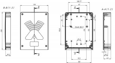 Гермобокс AX-BOX 230x170x77 IP67 Гермобокс AX-BOX 230x170x77 IP67